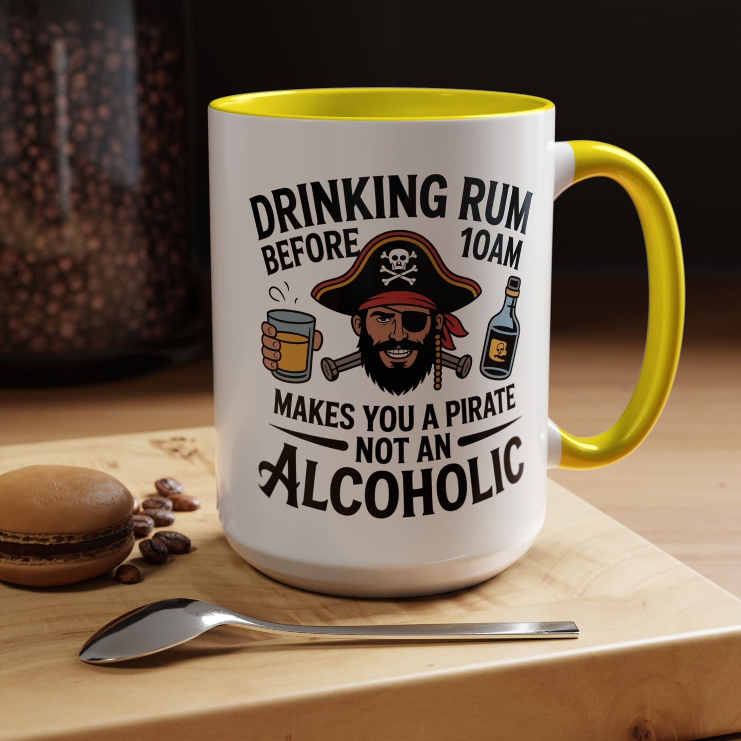 Pirate-Themed Coffee Mug, Fun Gift for Rum Lovers, Perfect for Pirate Parties, Nautical Decor, Unique Holiday Present