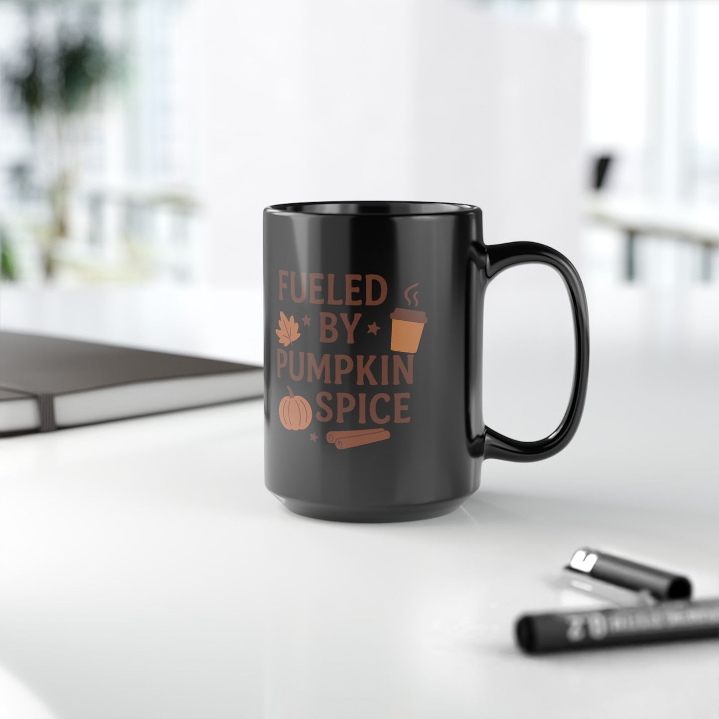 Fueled by Pumpkin Spice Coffee Lover Gift, Fall Decor, Autumn Mug, Halloween Gift, Coffee Mug