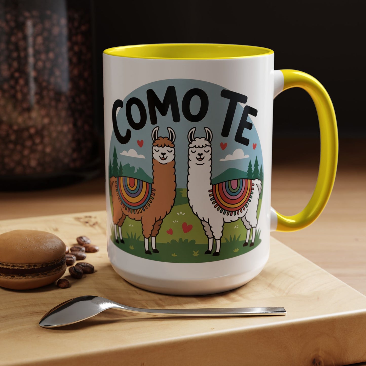 Como Te Llama Love Coffee Mug, Fun Animal Mug