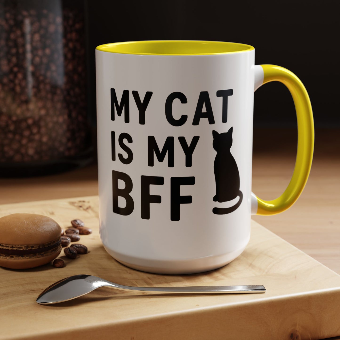My Cat is My BFF - Perfect Gift for Pet Owners, Funny Pet Mug, Unique Cat Gifts, Cat Mom Mug, Animal Lover's Mug