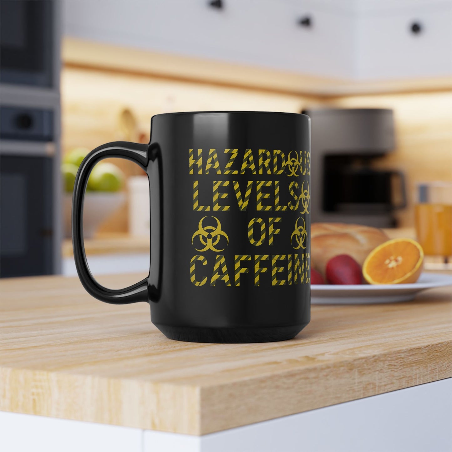 Hazardous Levels of Caffeine Mug | Funny Black Coffee Cup | Gift for Coffee Lovers