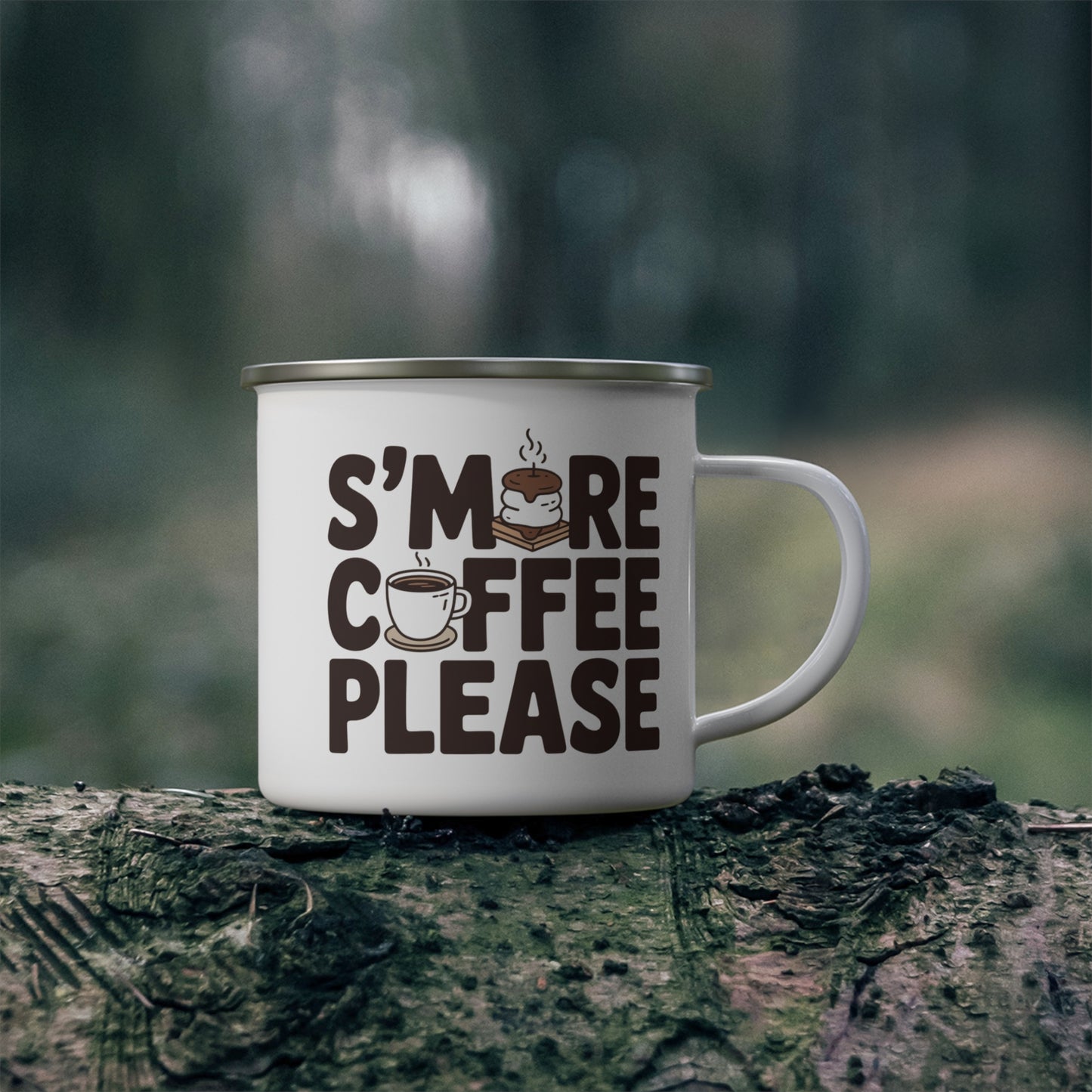 S'more Coffee Camping Mug, Rustic Outdoor Mug, Cute Adventure Coffee Cup, Camping Gift, Nature Lover's Mug
