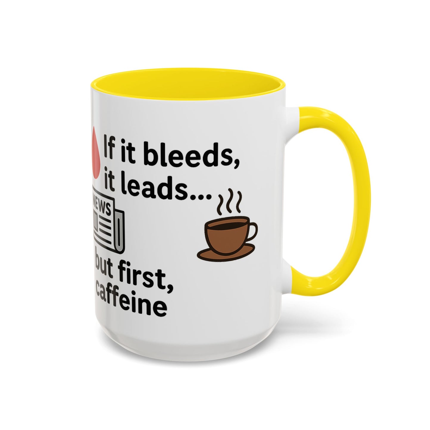 If it Bleeds it Leads Gift for Journalists, Writers, News Lovers, Unique Mug for Work or Home