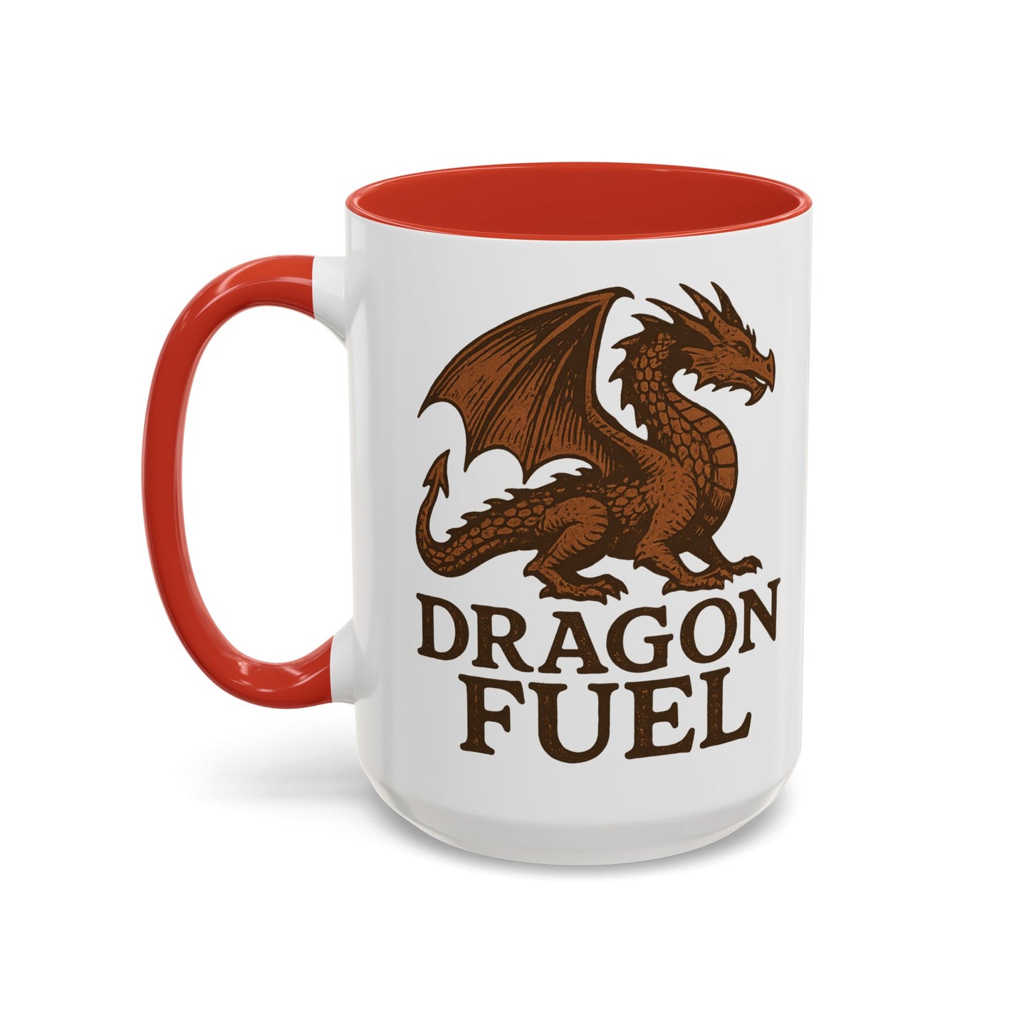 Dragon Fuel Coffee Mug - 11/15oz, Fantasy Gift for Gamers, Unique Dragon Lover's Cup, Dungeons & Dragons Drinkware, Gift for Wizards