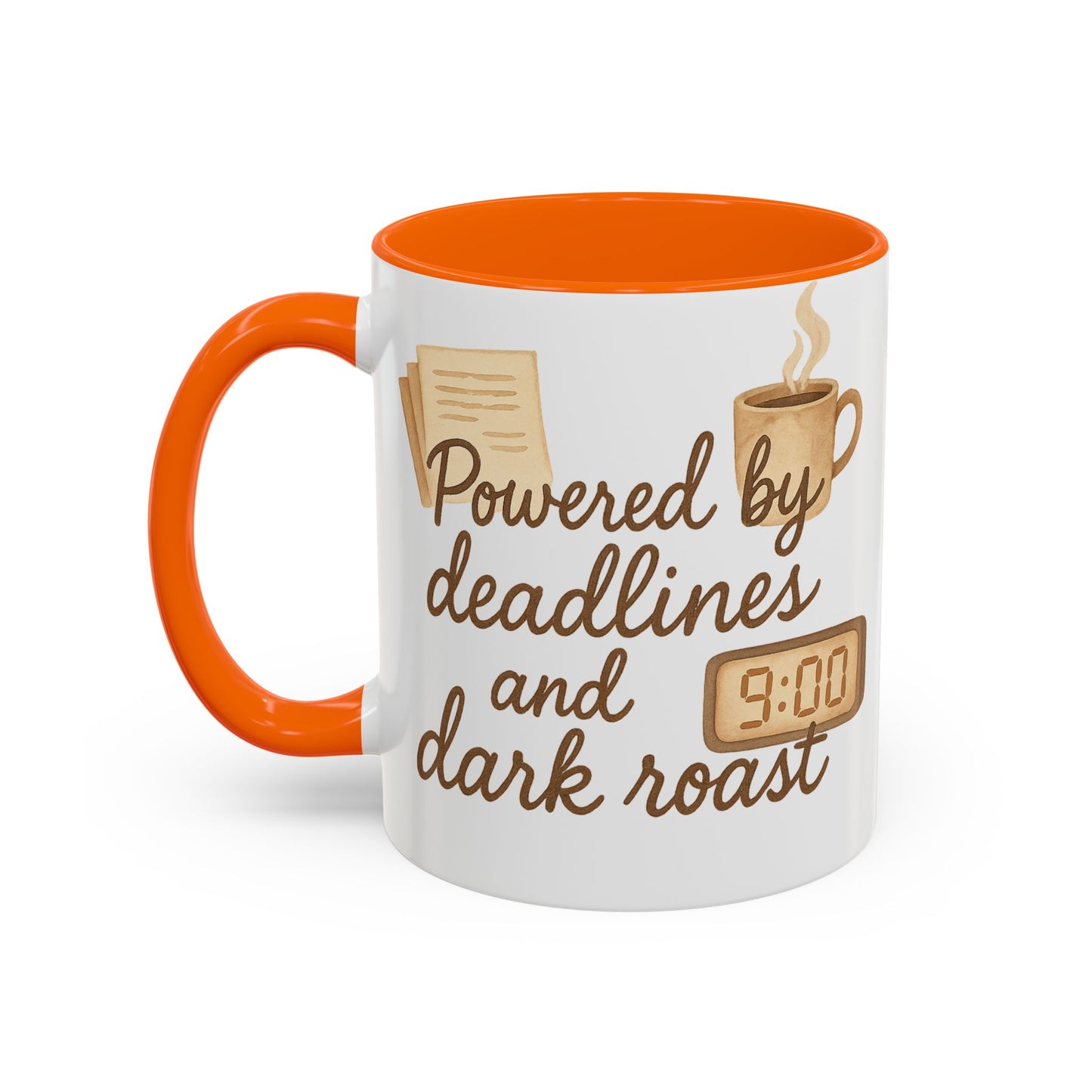 Powered by Deadlines and Dark Roast - Gift for Coffee Lover, Journalist
