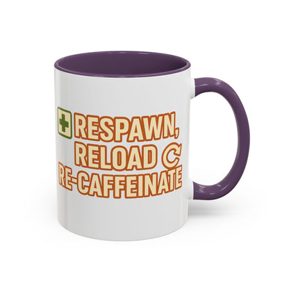 Respawn, Reload, Re-Caffeinate, Perfect Gift for Gamers, Fun Office Cup, Video Game Lover Mug, Birthday Present, [...]