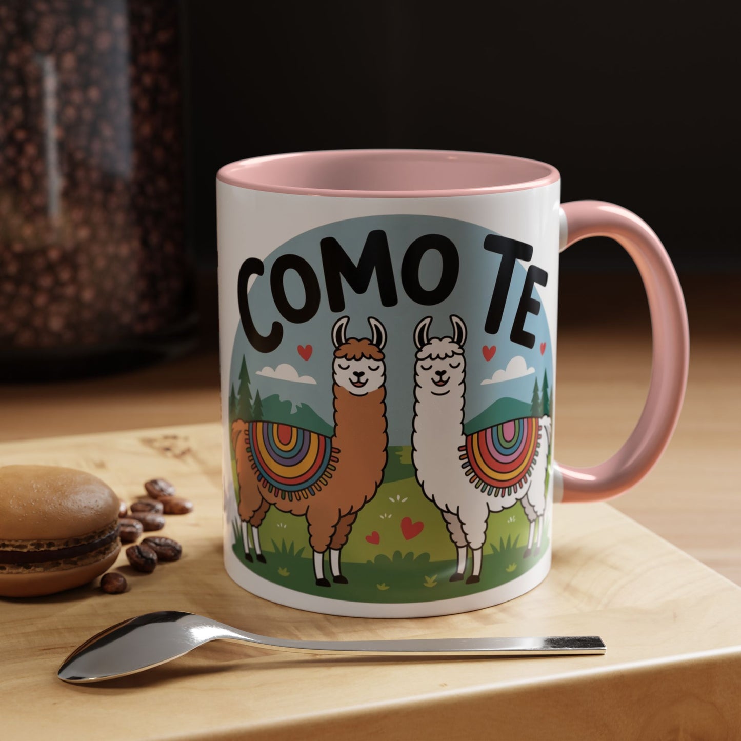 Como Te Llama Love Coffee Mug, Fun Animal Mug