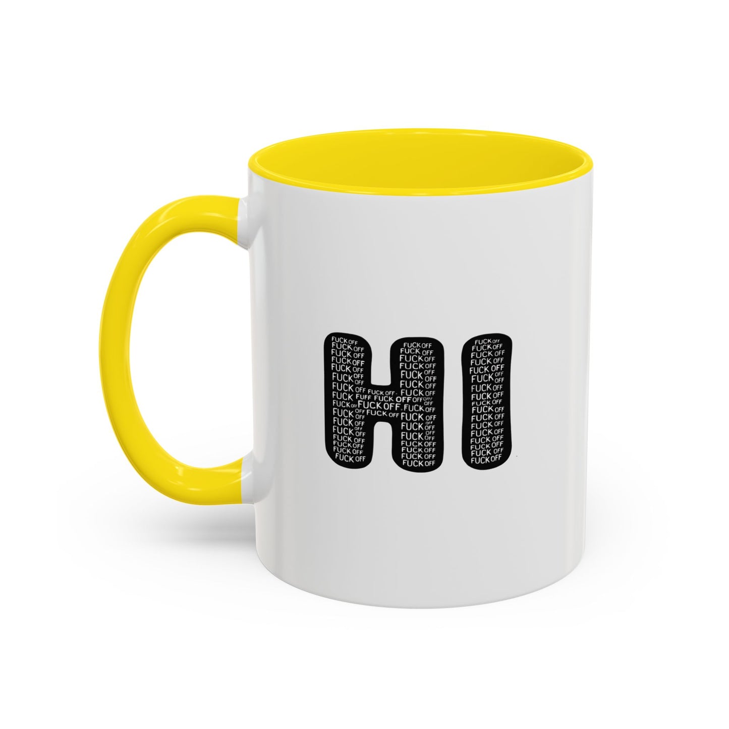 Explicit 'HI' Design, Modern Mug for Tea Lovers, Gift Idea for Friends, Unique Office Decor, Home Kitchen Accessory