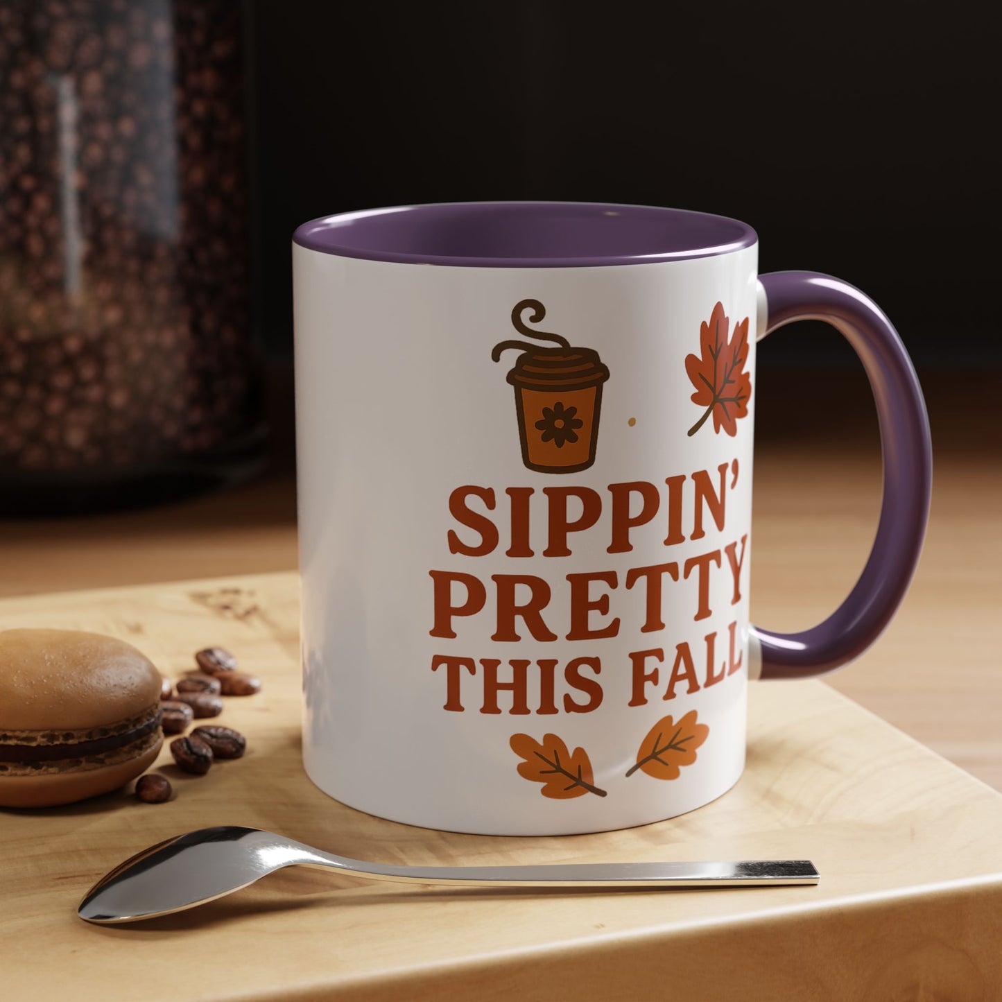 Sippin’ pretty this fall - Accent Coffee Mug (11, 15oz)