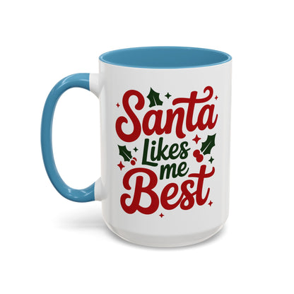 Santa Likes Me Best, Winter Decor, Gift for Coffee Lovers, Unique Present