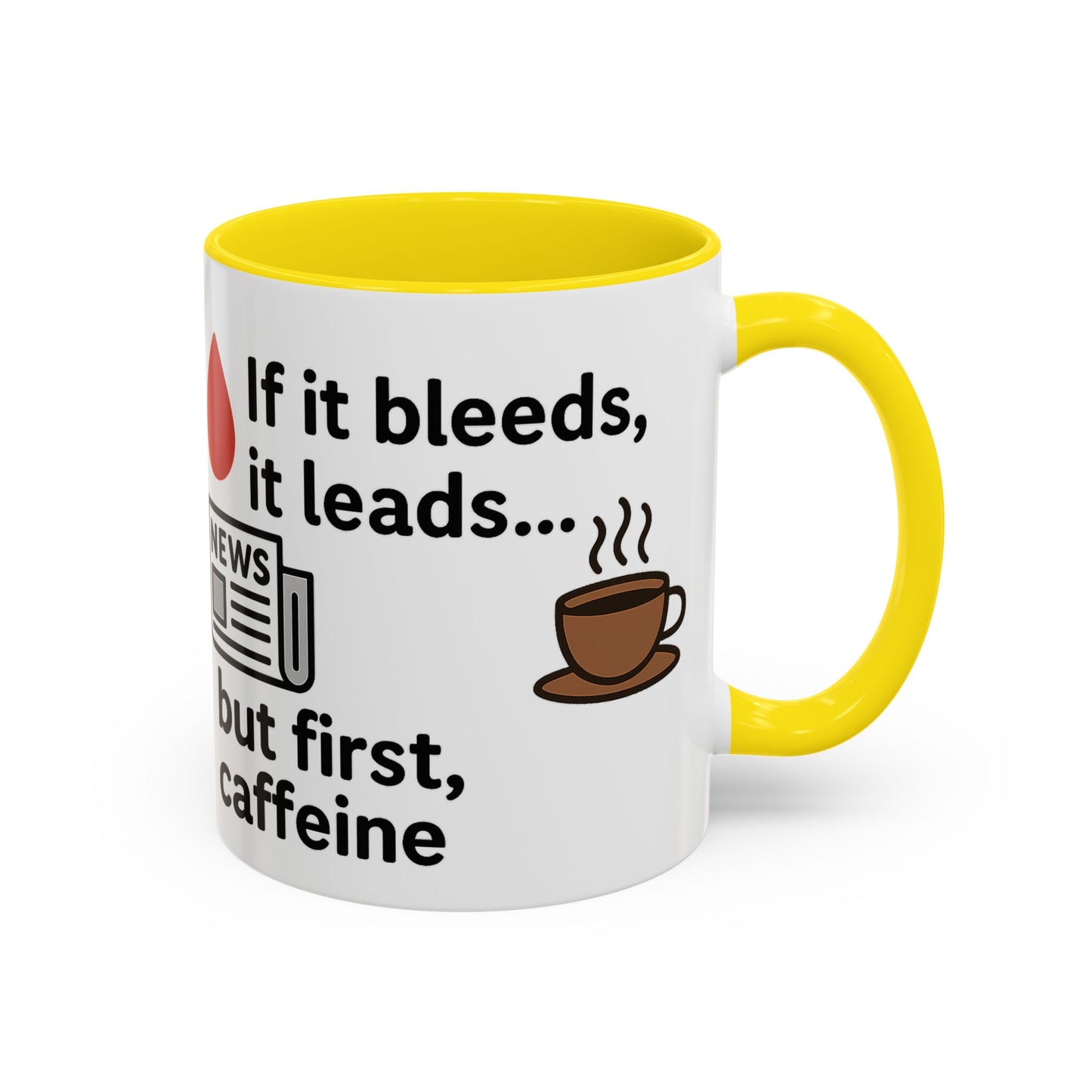 If it Bleeds it Leads Gift for Journalists, Writers, News Lovers, Unique Mug for Work or Home