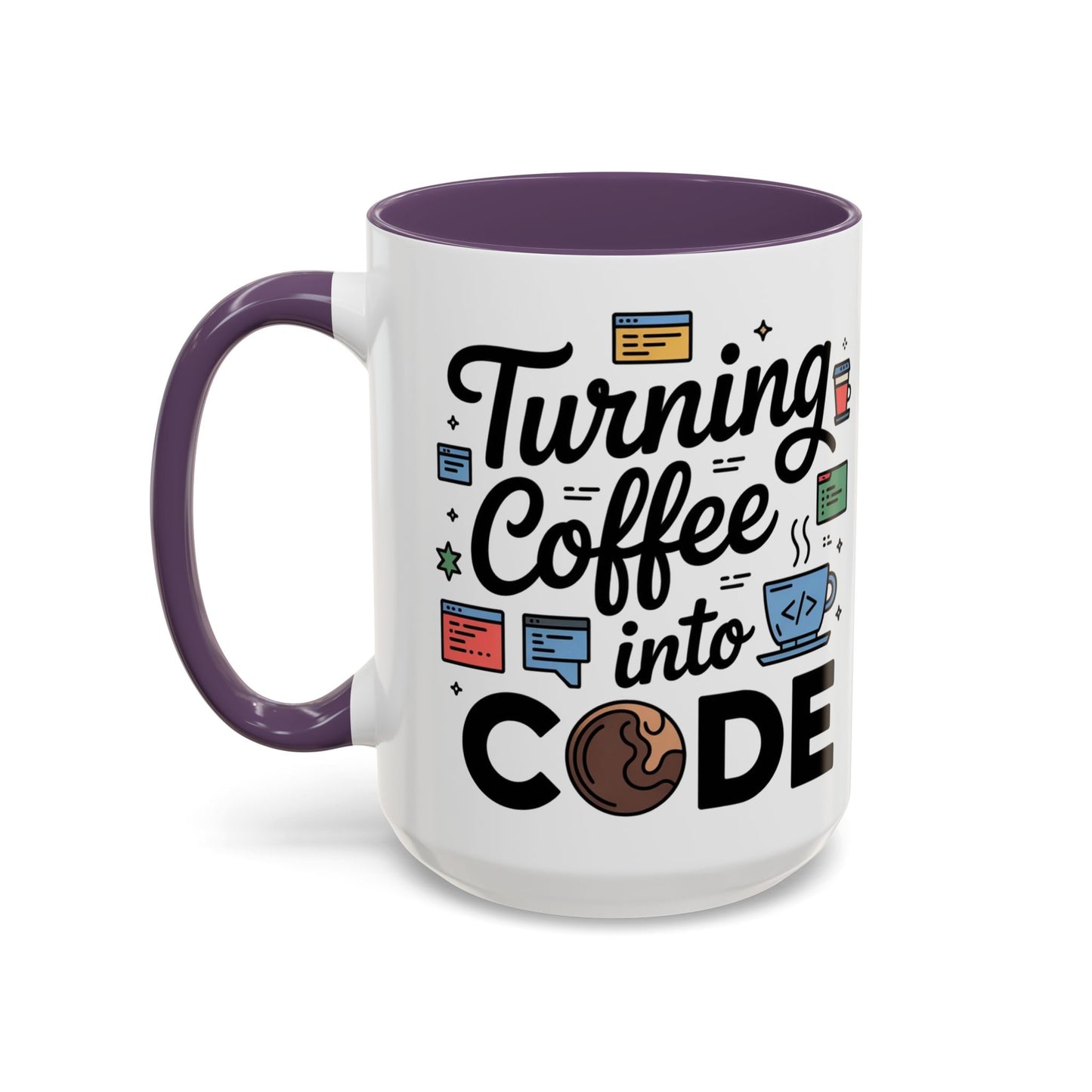 Turning Coffee into Code Mug, Programmer Gift, Coffee Lovers Cup, Tech Humor, Office Decor, Geeky Coffee Mug