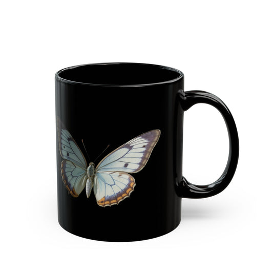 Elegant Butterfly Black Mug - 11oz & 15oz, Perfect Gift for Nature Lovers, Butterfly-Themed Home Decor