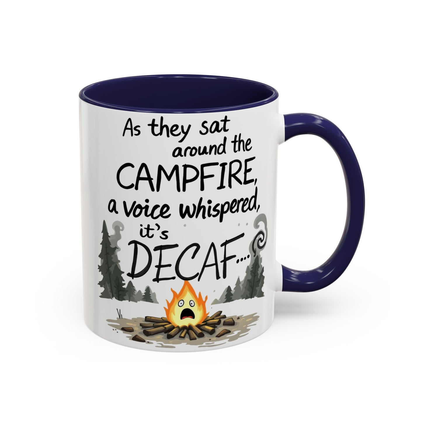 Scary Campfire Decaf Story Coffee Mug - Fun Gift for Outdoor Lovers, Camping, Hiking