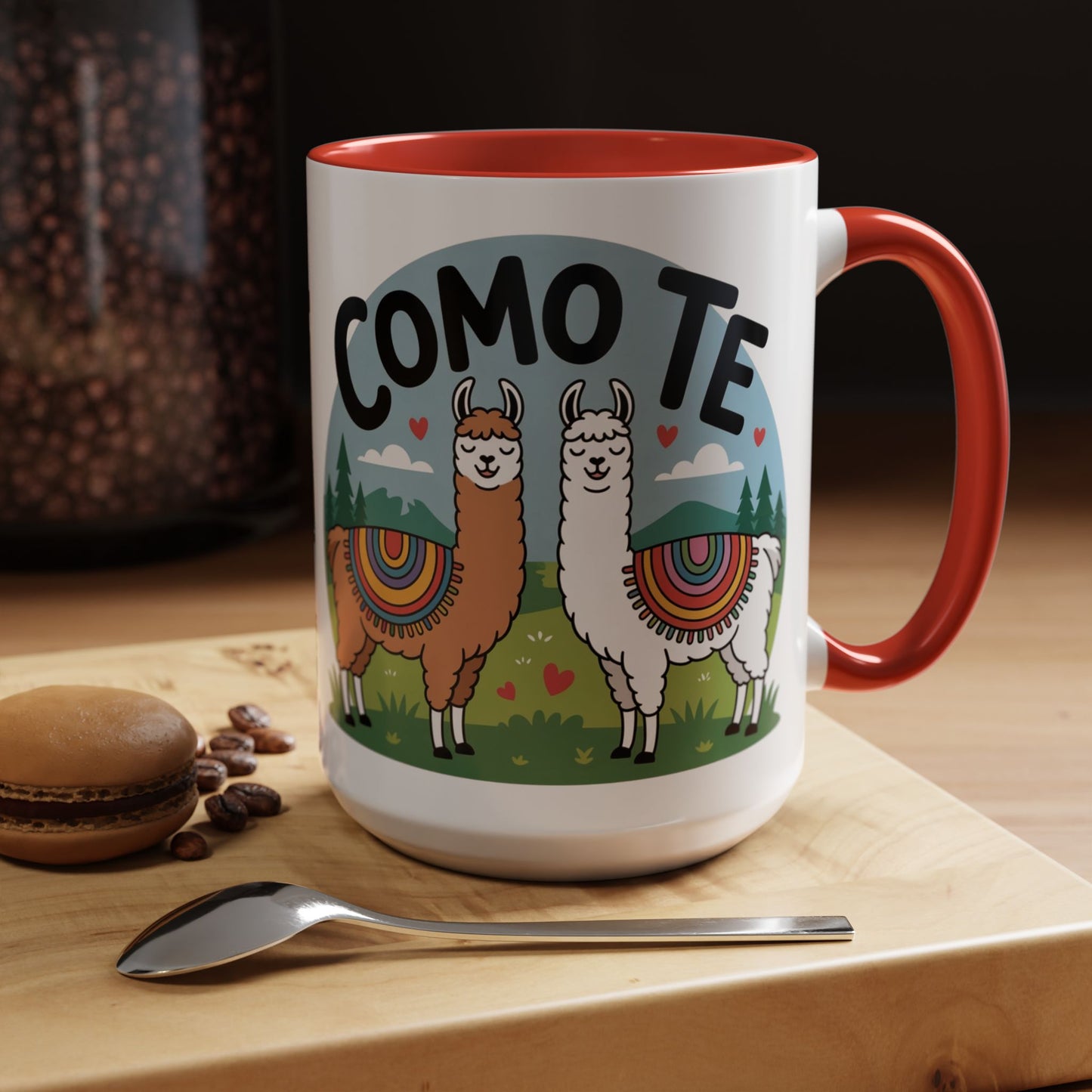 Como Te Llama Love Coffee Mug, Fun Animal Mug