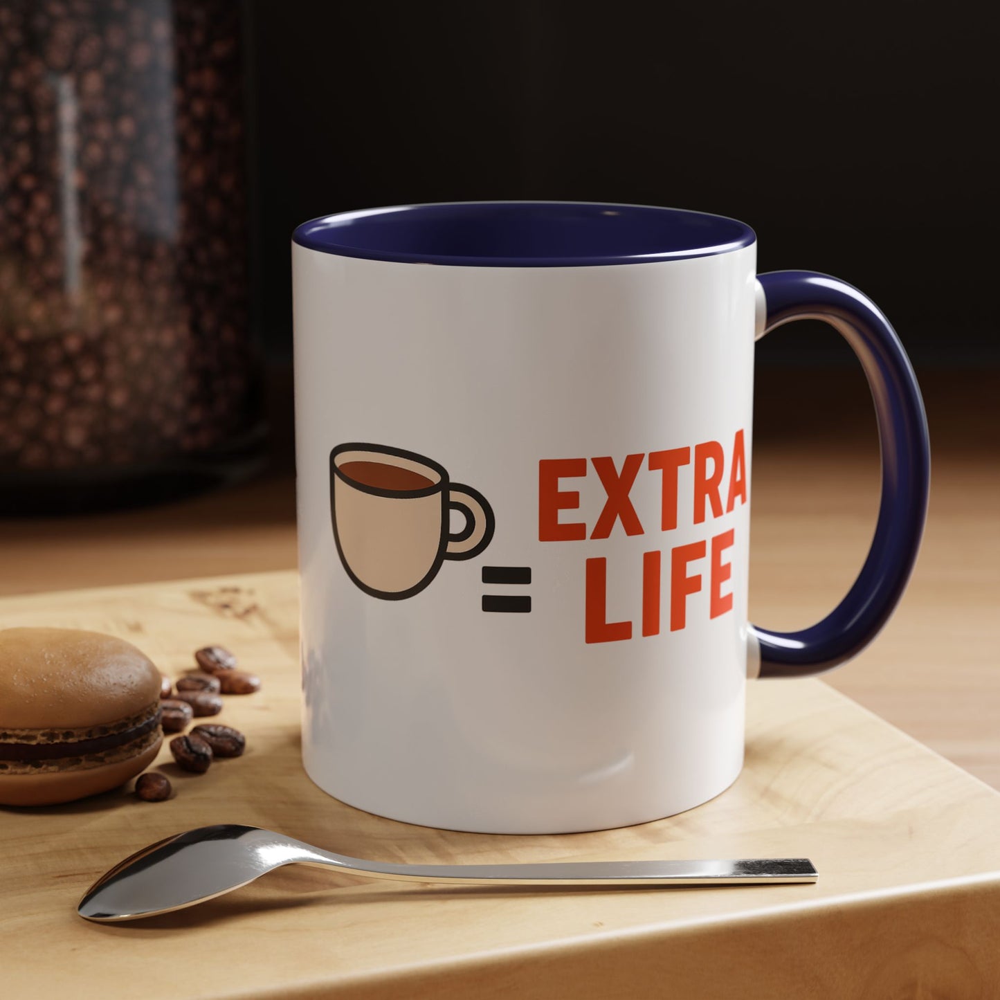 Coffee Extra Life Design, Unique Kitchen Decor, Birthday or Holiday Gift