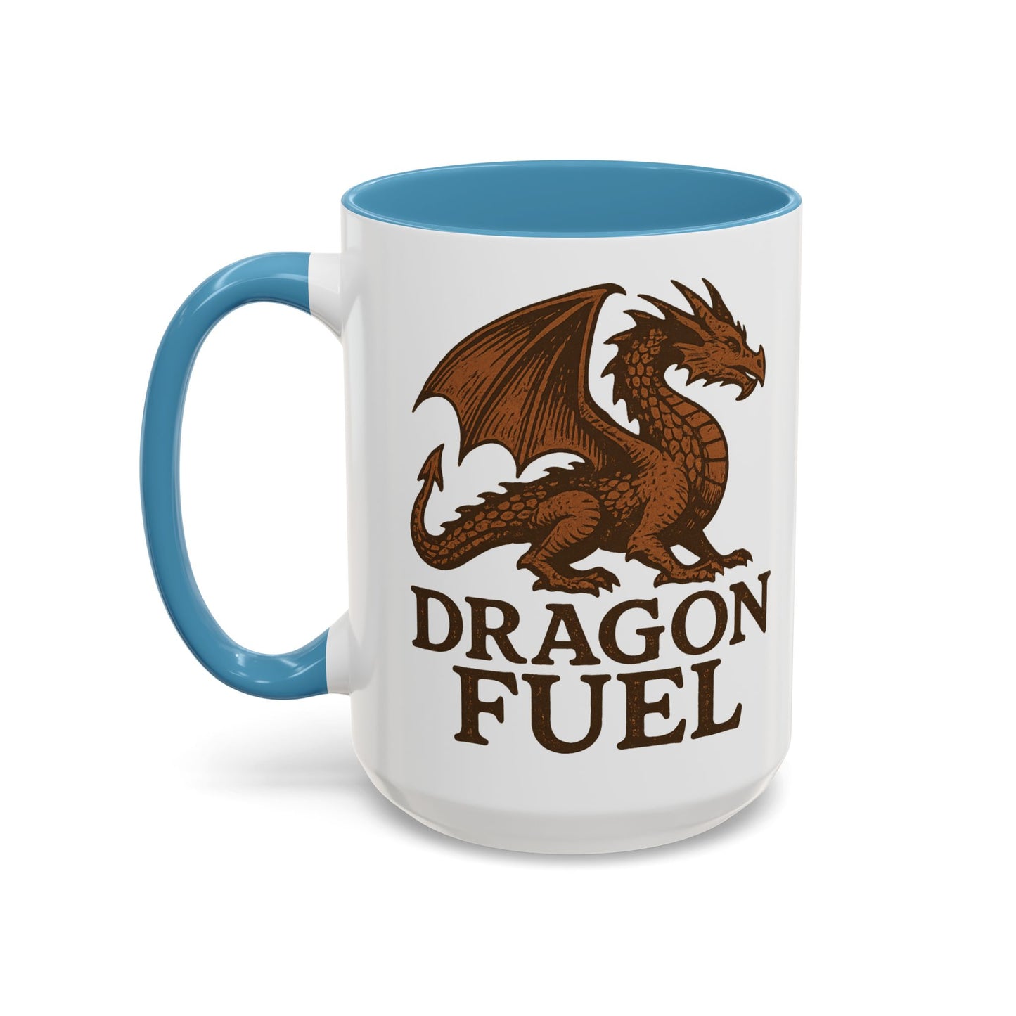 Dragon Fuel Coffee Mug - 11/15oz, Fantasy Gift for Gamers, Unique Dragon Lover's Cup, Dungeons & Dragons Drinkware, Gift for Wizards