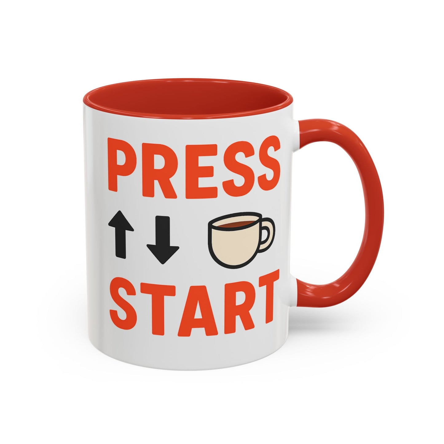 Press Start Retro Gamer Design, Fun Gifts for Gamers, Office Essentials, Tea Lovers, Unique Home Decor