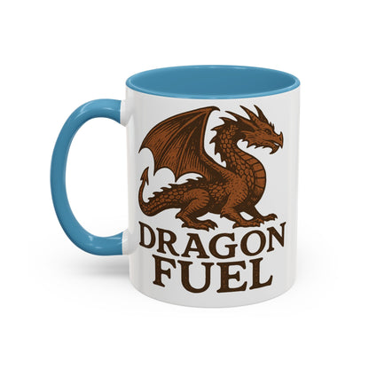 Dragon Fuel Coffee Mug - 11/15oz, Fantasy Gift for Gamers, Unique Dragon Lover's Cup, Dungeons & Dragons Drinkware, Gift for Wizards