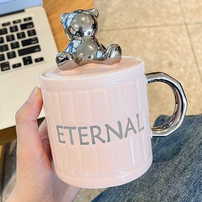 Eternal Bear Mug With Lid Spoon Gift Box