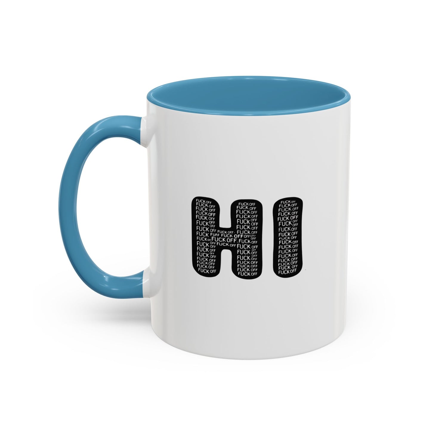 Explicit 'HI' Design, Modern Mug for Tea Lovers, Gift Idea for Friends, Unique Office Decor, Home Kitchen Accessory