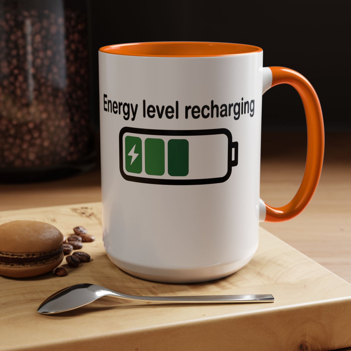 Recharge Your Energy Level, Gift for Tech Lovers, Office Desk Essential, Fun Quote Mug, Unique [...]