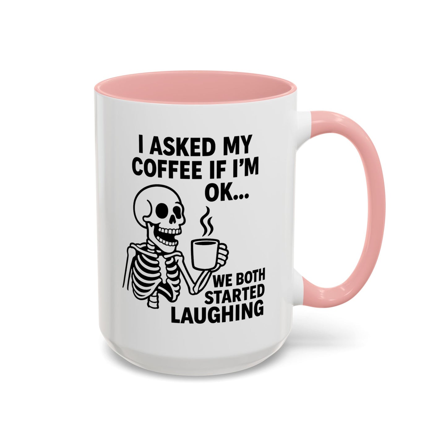 Funny Skeleton Coffee Mug, Halloween Gift, Cute Skeleton Amor, Office Mug, Day of the Dead Coffee Cup
