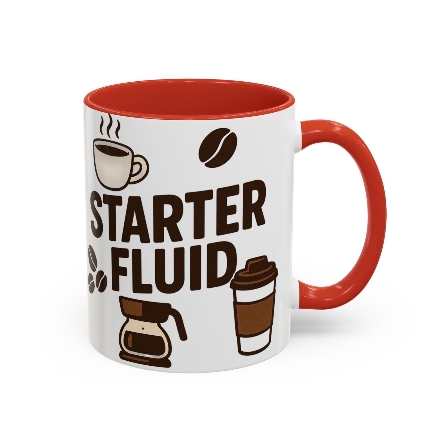 Starter Fluid Coffee Lover's Accent Mug – Perfect Gift for Birthdays, Holidays, or Office Use, Great for Your Morning Brew
