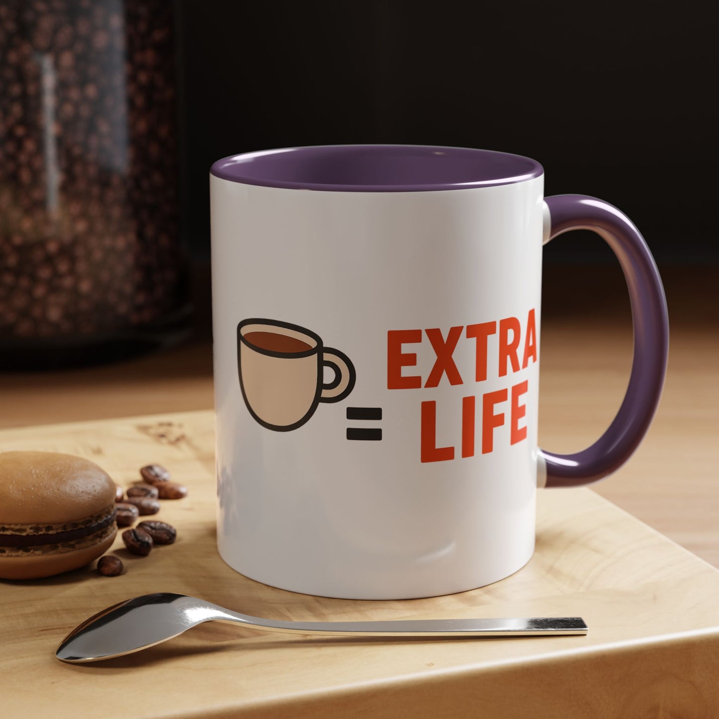 Coffee Extra Life Design, Unique Kitchen Decor, Birthday or Holiday Gift