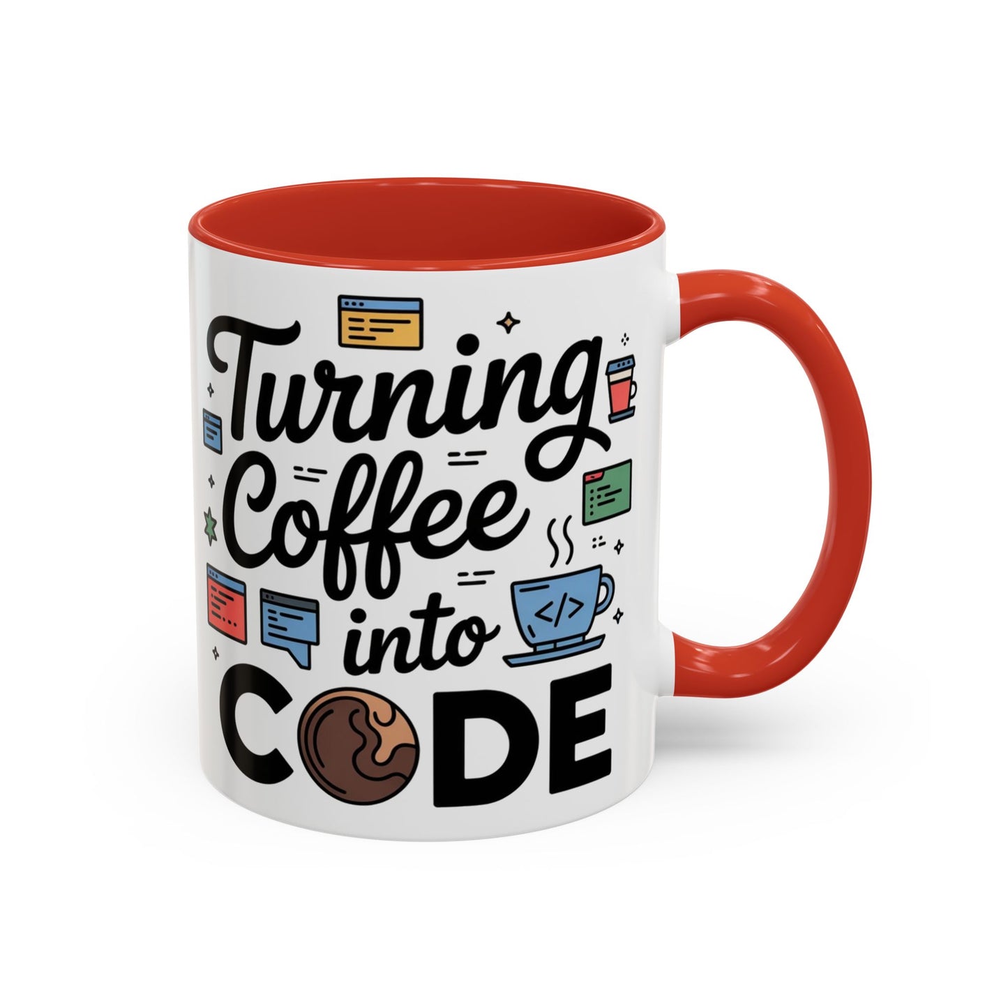 Turning Coffee into Code Mug, Programmer Gift, Coffee Lovers Cup, Tech Humor, Office Decor, Geeky Coffee Mug