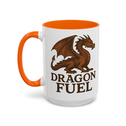 Dragon Fuel Coffee Mug - 11/15oz, Fantasy Gift for Gamers, Unique Dragon Lover's Cup, Dungeons & Dragons Drinkware, Gift for Wizards