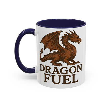 Dragon Fuel Coffee Mug - 11/15oz, Fantasy Gift for Gamers, Unique Dragon Lover's Cup, Dungeons & Dragons Drinkware, Gift for Wizards