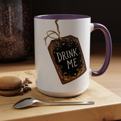 Whimsical Drink Me Coffee Mug - Enchanting Accent Cup for Tea Lovers