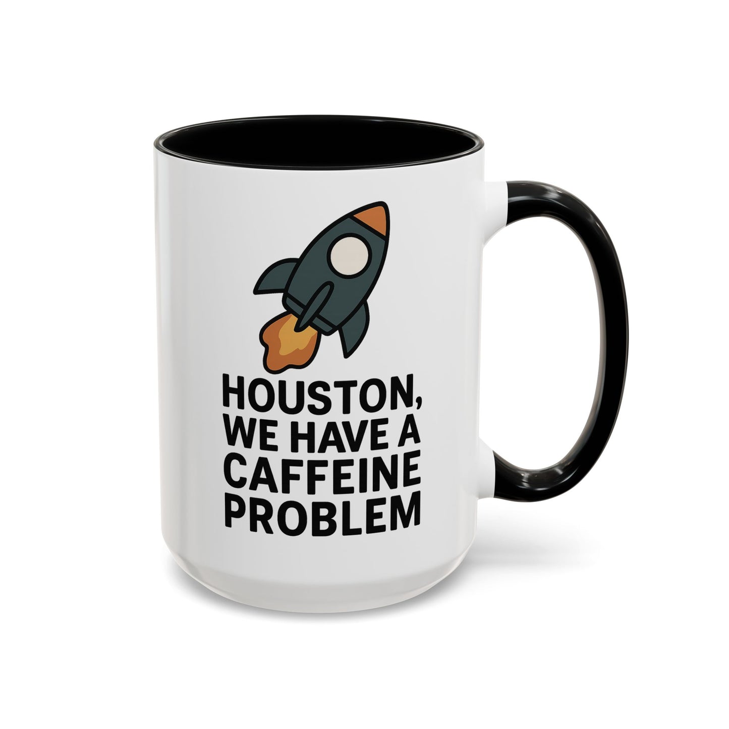 Houston We Have a Caffeine Problem Mug - Funny Coffee Cup for Space Lovers, Gift for Astronauts, Unique Kitchen Decor, Humor Mug