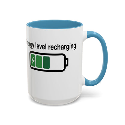 Recharge Your Energy Level, Gift for Tech Lovers, Office Desk Essential, Fun Quote Mug, Unique [...]