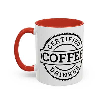 Certified coffee drinker 11oz two-tone ceramic mug - Unique gift for coffee lovers - Mug World