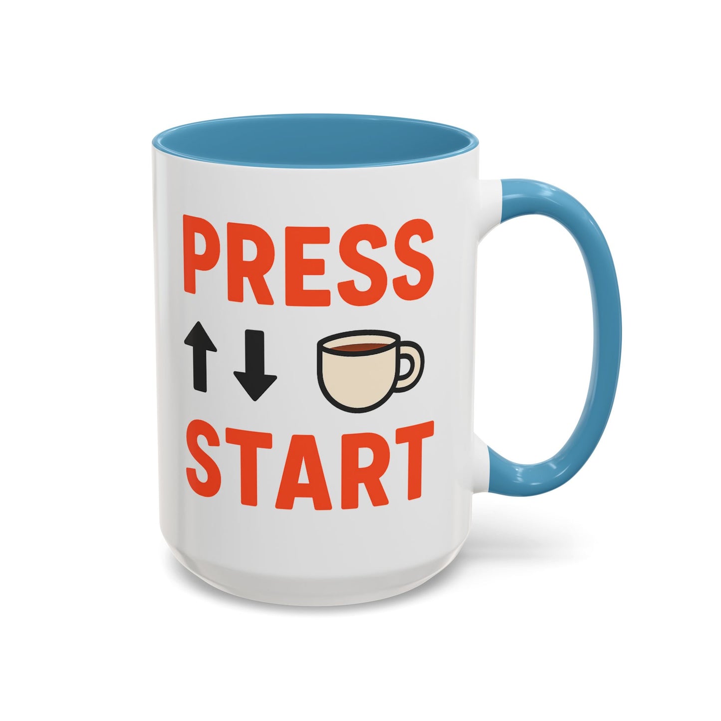 Press Start Retro Gamer Design, Fun Gifts for Gamers, Office Essentials, Tea Lovers, Unique Home Decor