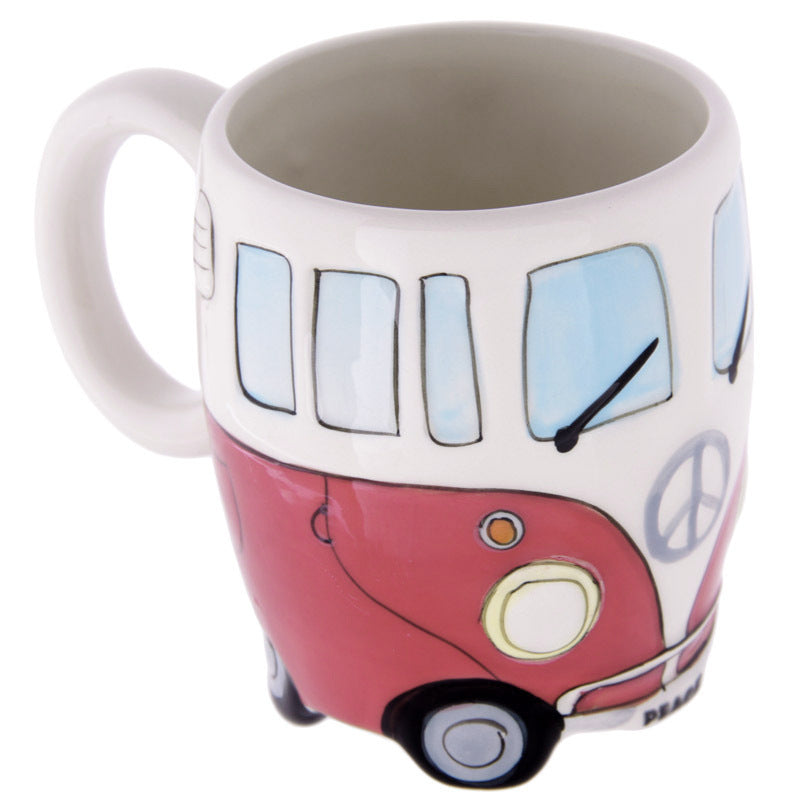 Retro Peace Bus Cartoon Ceramic mug