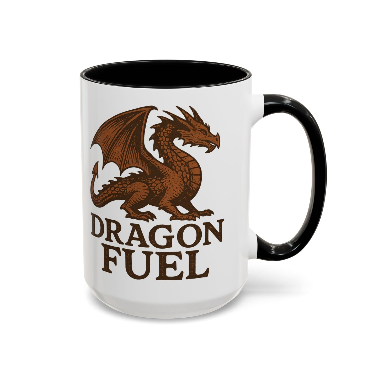 Dragon Fuel Coffee Mug - 11/15oz, Fantasy Gift for Gamers, Unique Dragon Lover's Cup, Dungeons & Dragons Drinkware, Gift for Wizards