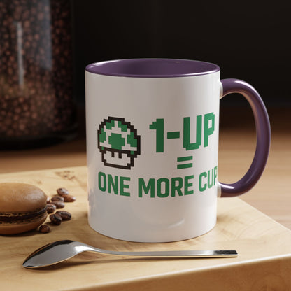 Retro Gaming Coffee Mug, 1-Up Mushroom Cup, Perfect Gift for Gamers, Funny Office Mug, Video Game Lover, Unique Birthday Present
