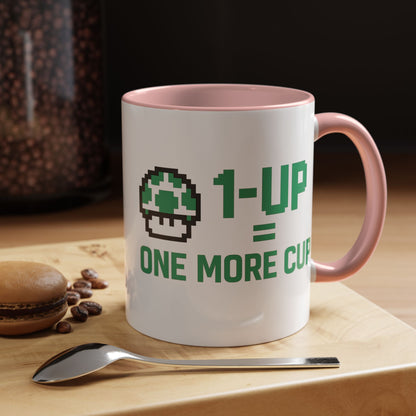 Retro Gaming Coffee Mug, 1-Up Mushroom Cup, Perfect Gift for Gamers, Funny Office Mug, Video Game Lover, Unique Birthday Present