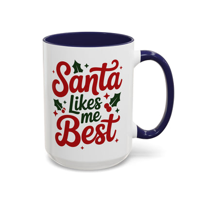 Santa Likes Me Best, Winter Decor, Gift for Coffee Lovers, Unique Present