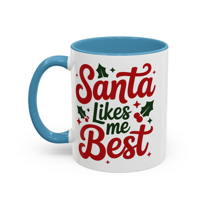 Santa Likes Me Best, Winter Decor, Gift for Coffee Lovers, Unique Present