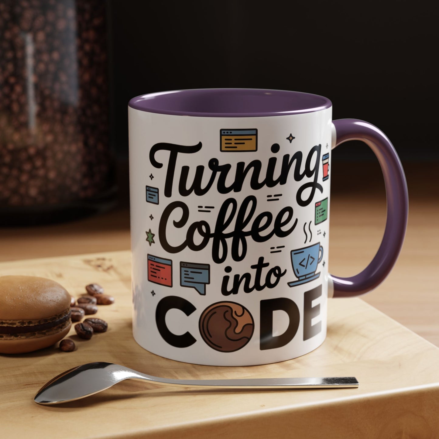 Turning Coffee into Code Mug, Programmer Gift, Coffee Lovers Cup, Tech Humor, Office Decor, Geeky Coffee Mug
