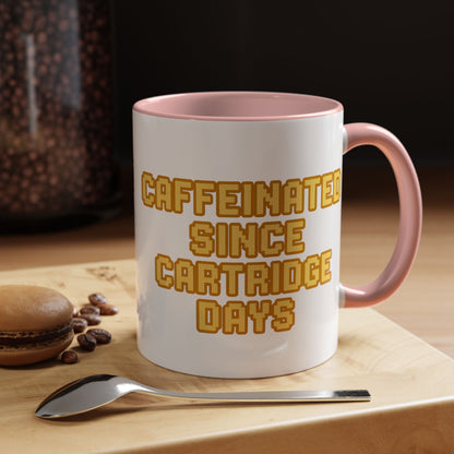 Caffeinated Nostalgia Coffee Mug, Retro Gamer Mug, Gift for Gamers, Fun Coffee Cup, Unique Kitchenware, Video Game Enthusiast