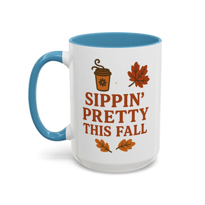 Sippin’ pretty this fall - Accent Coffee Mug (11, 15oz)