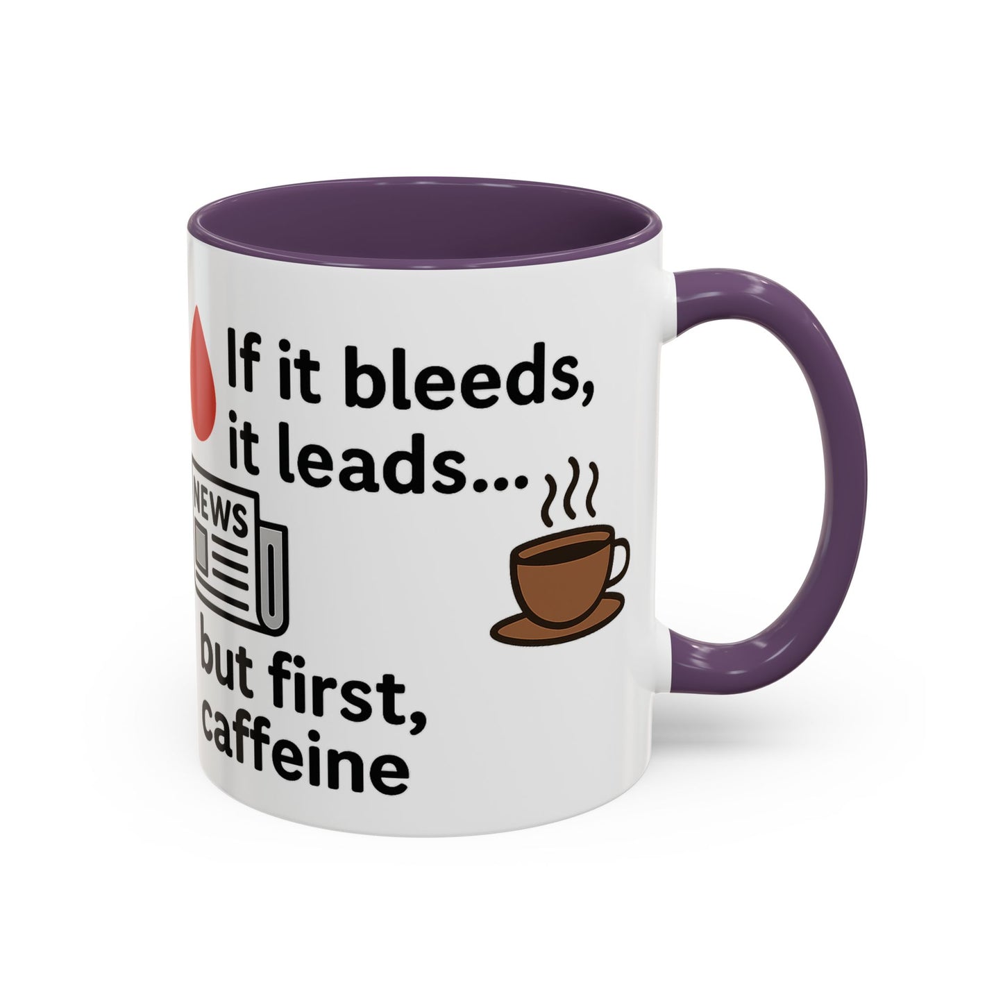 If it Bleeds it Leads Gift for Journalists, Writers, News Lovers, Unique Mug for Work or Home