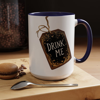 Whimsical Drink Me Coffee Mug - Enchanting Accent Cup for Tea Lovers