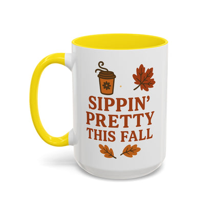 Sippin’ pretty this fall - Accent Coffee Mug (11, 15oz)