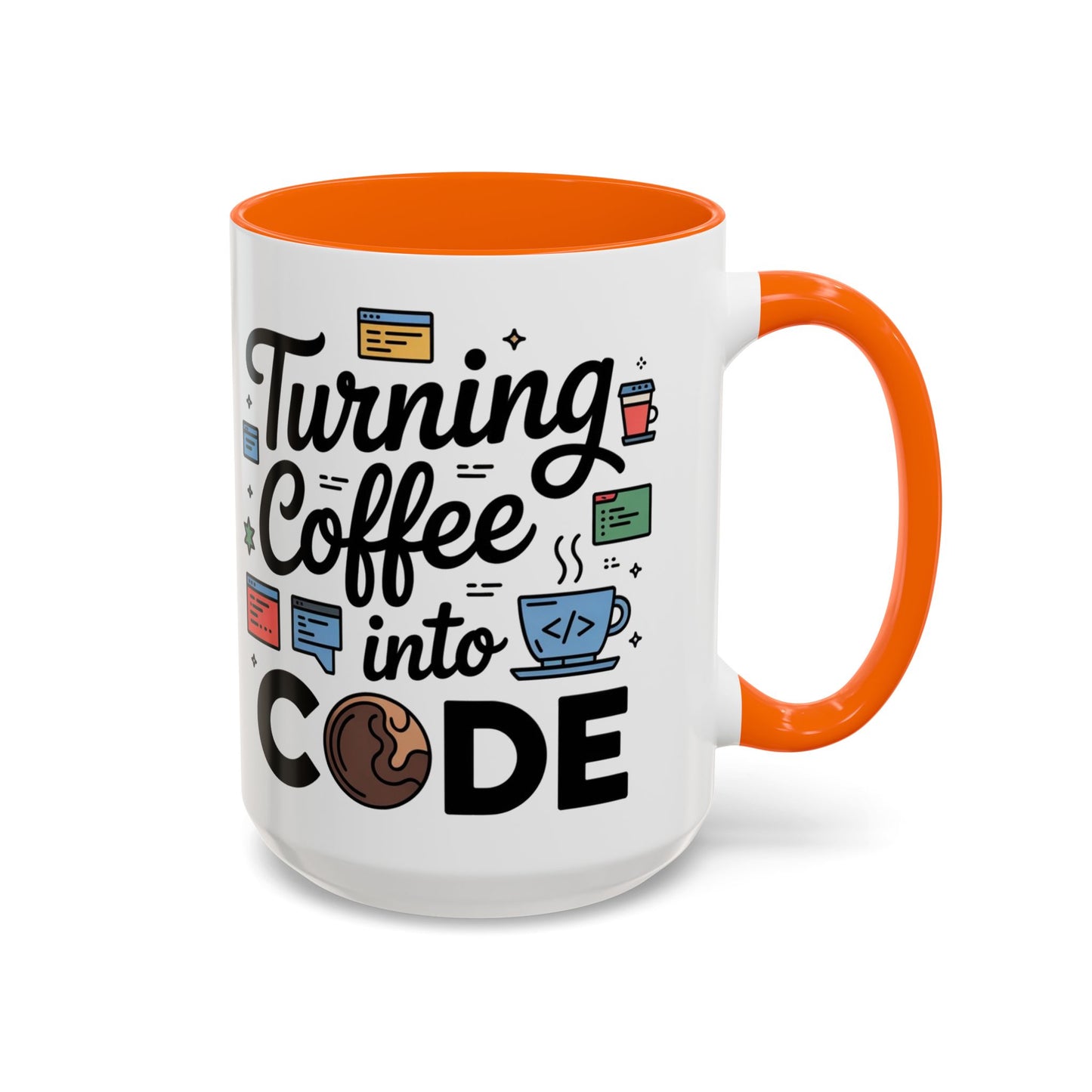 Turning Coffee into Code Mug, Programmer Gift, Coffee Lovers Cup, Tech Humor, Office Decor, Geeky Coffee Mug
